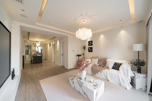 Apartment Senior, 2 phòng ngủ, bồn tắm | Phòng khách
