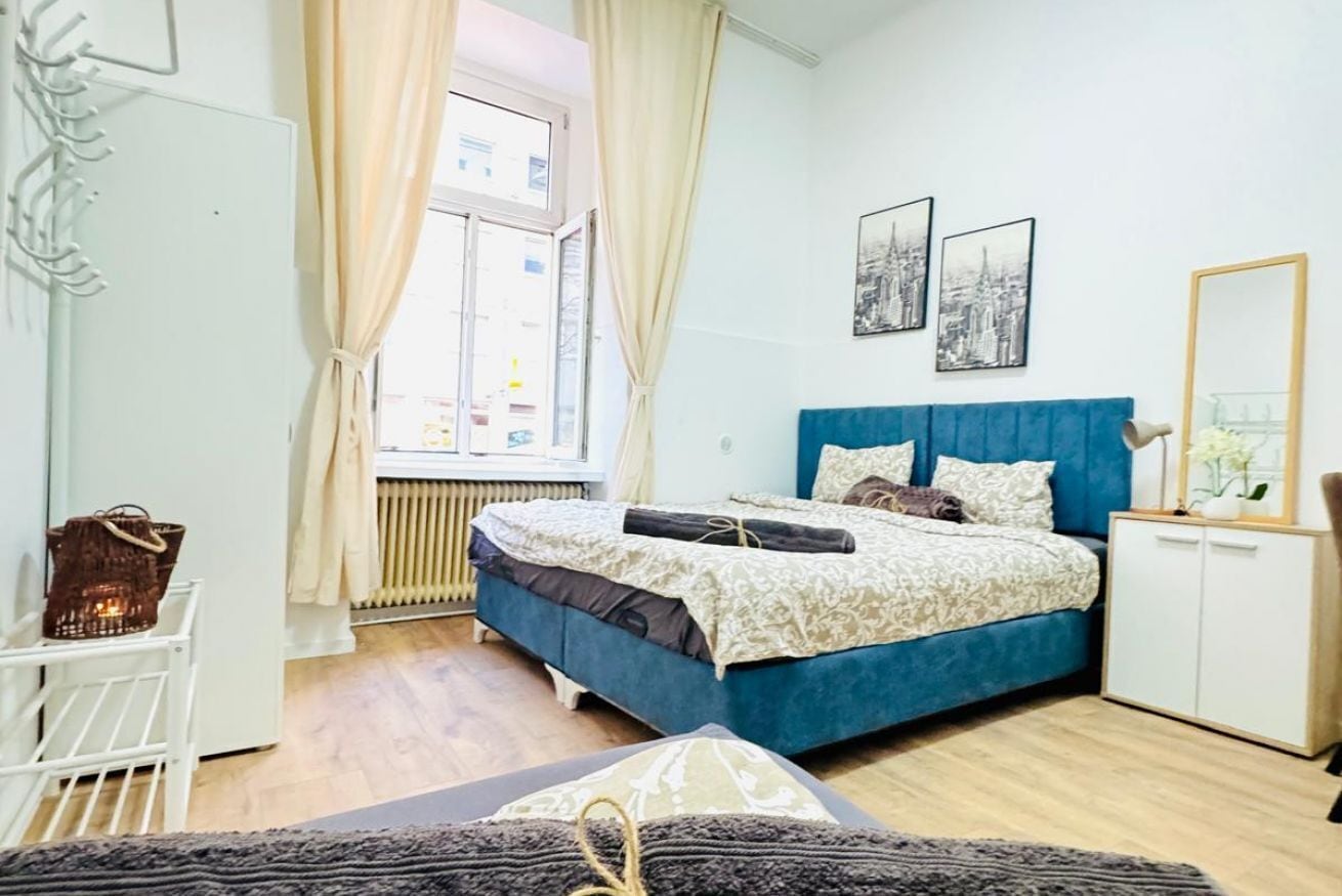 1 bedroom, iron/ironing board, bed sheets