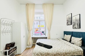 1 bedroom, iron/ironing board, bed sheets