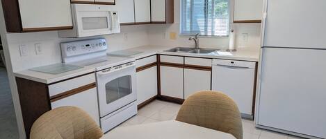 Microondas, placa de cocina, lavavajillas