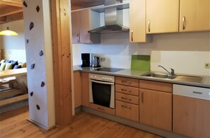 Fridge, oven, stovetop, dishwasher