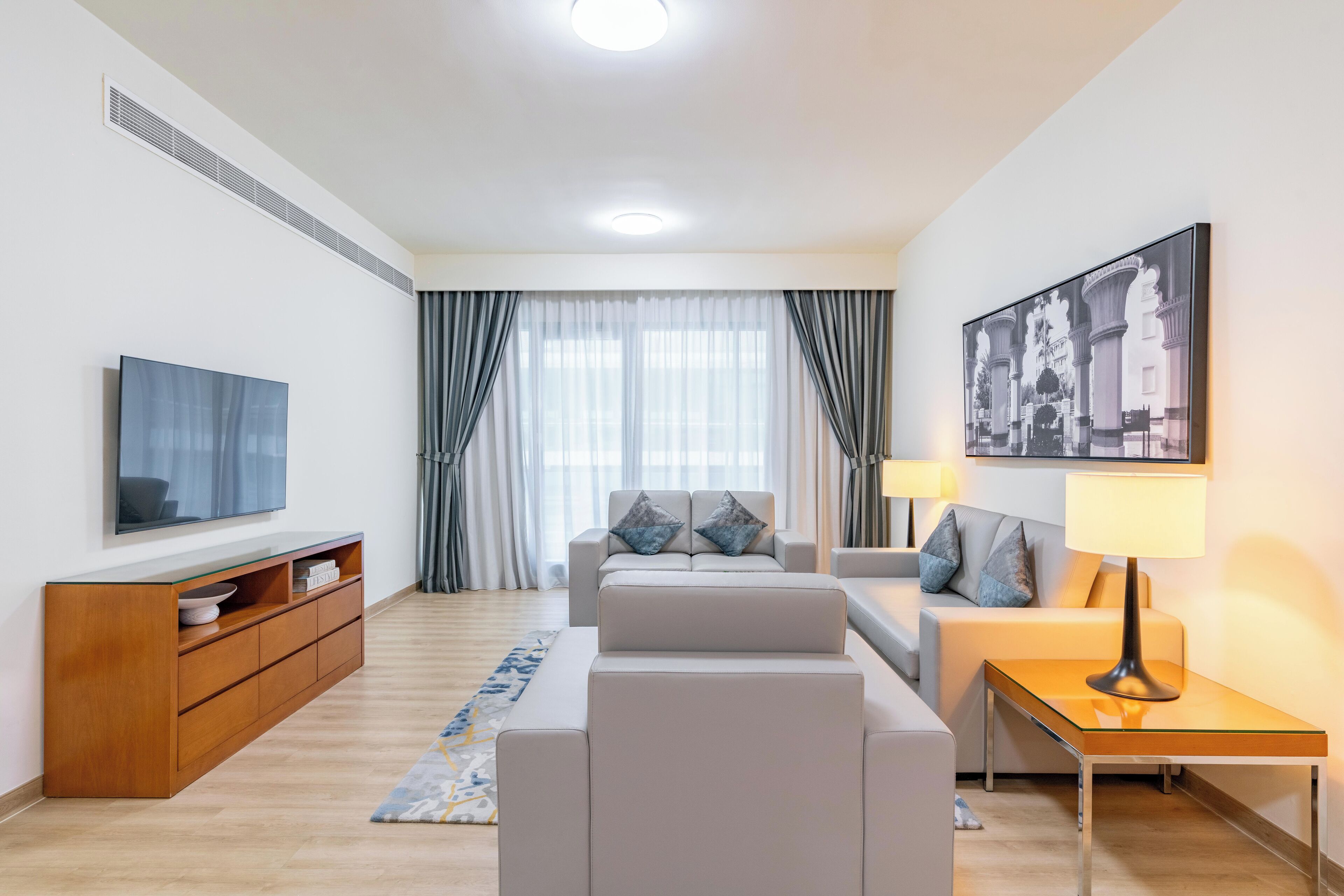 55-inch TV with cable channels