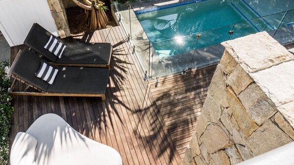 A heated pool