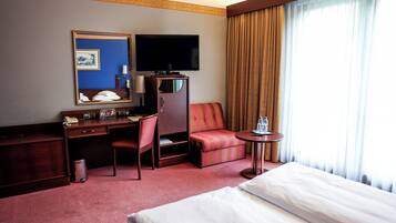 Business-værelse med 2 enkeltsenge | Strygejern/strygebræt, gratis Wi-Fi