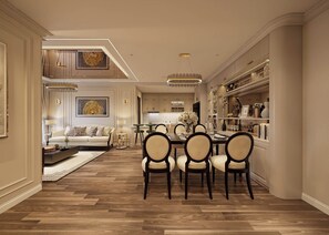 尊贵公寓, 3 间卧室, 阳台, 城市景观 | 客房景观