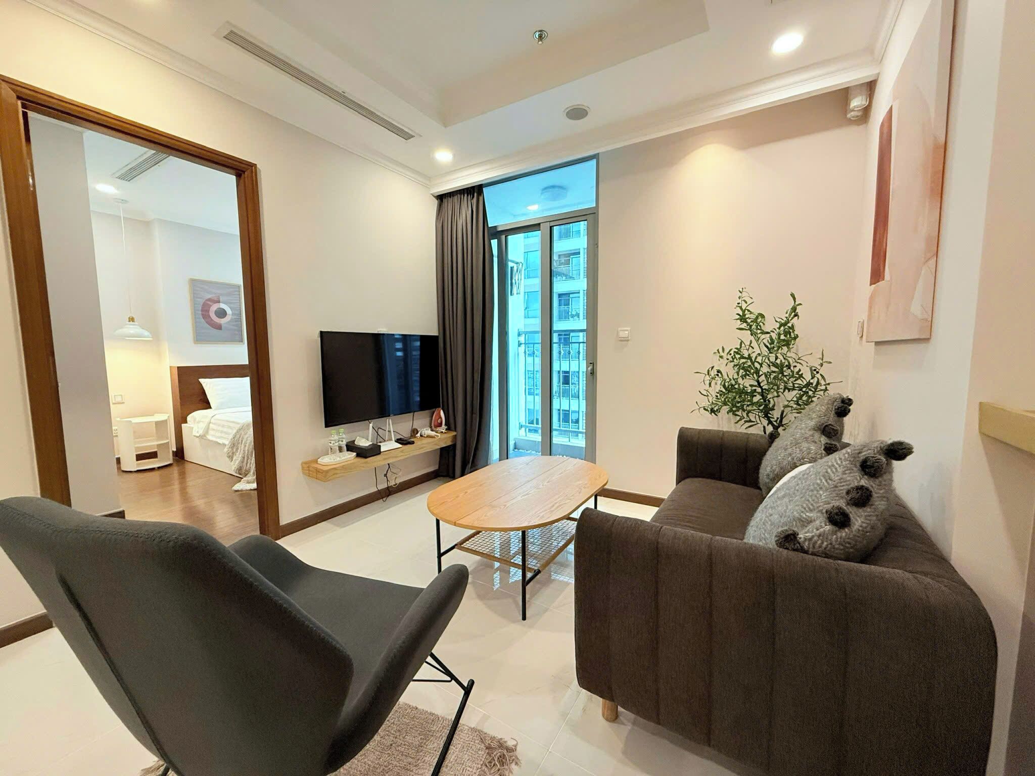 商务公寓, 1 间卧室, 阳台, 城市景观 | 防过敏的被褥、迷你吧、特色装修、特色家居