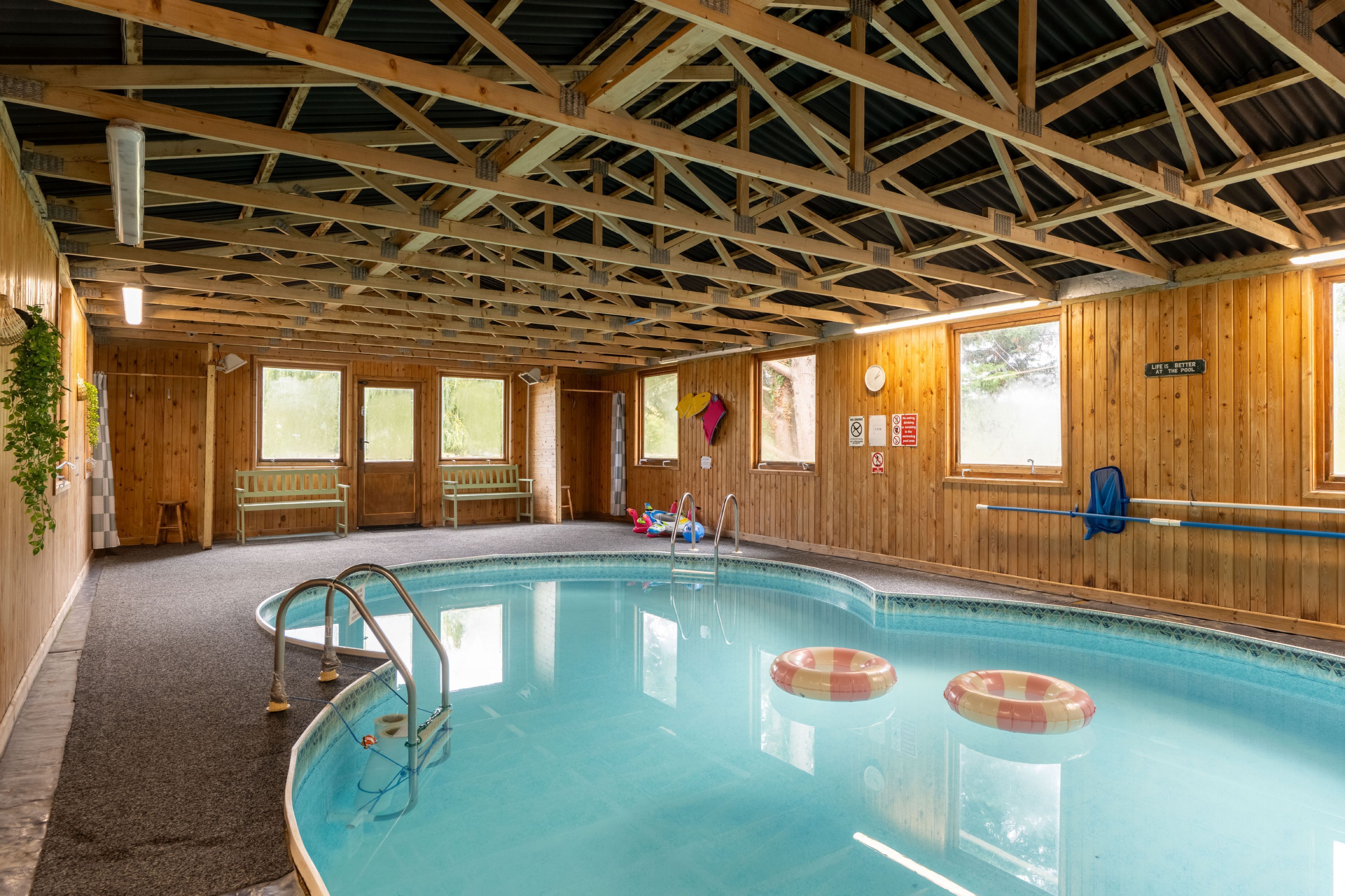 Indoor pool, a heated pool
