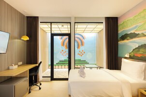 华丽双人房 | 办公桌、免费 WiFi、床单