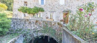 Gite du Moulin Ariège in Carla-de-Roquefort with Mountain View, Private Garden & AC