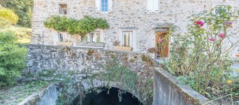 Gite du Moulin Ariège in Carla-de-Roquefort with Mountain View, Private Garden & AC