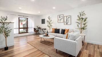 Televisión y chimenea