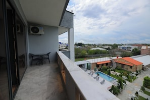 Family Suite, Balcony, Pool View | Balcony view