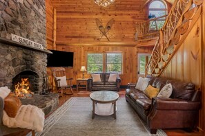 TV, fireplace, video games