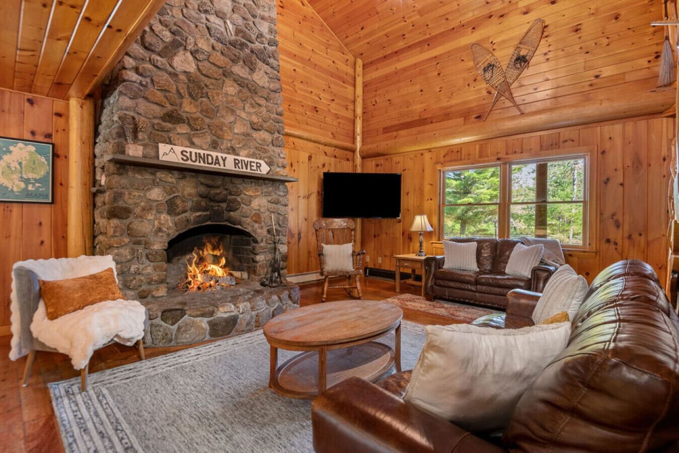 TV, fireplace, video games