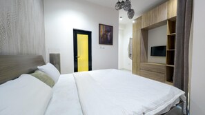 1 室のベッドルーム、アイロン / アイロン台、WiFi、ベッドシーツ