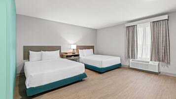 Room, 2 Queen Beds, Mobility Accessible, Non Smoking (Bathtub W/grab Bars) | Desk, free WiFi, bed sheets