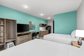 Suite, 2 Queen Beds, Non Smoking | Desk, free WiFi, bed sheets