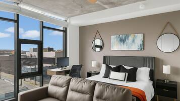 Desk, iron/ironing board, travel crib, WiFi