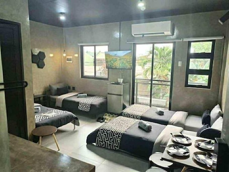 Bed sheets. Spacious Twinbeds room/Casakarina-Lucena City
