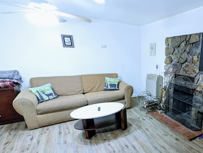 Smart TV, fireplace