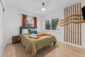 Desk, iron/ironing board, travel cot, free WiFi