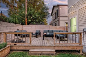 Terrace/patio - Backyard Retreat~5 Min to Lucas Oil~Spacious Indy Home for Groups (Indianapolis)