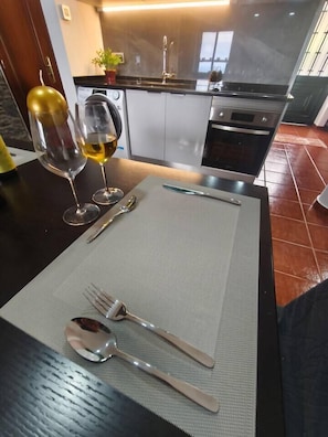 Fridge, microwave, oven, toaster