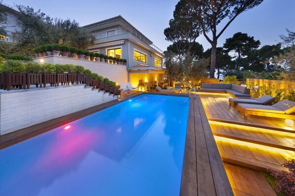 A heated pool