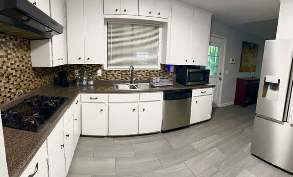 Microwave, oven, stovetop, dishwasher