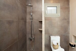 Hair dryer, soap, toilet paper