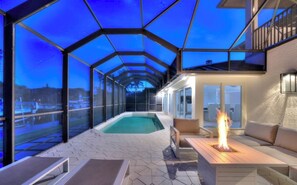 Pool - Modern luxury house with ensuite bedrooms, deepwater canal access, and pool. (Sanibel)