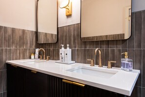 Regadera, amenidades de baño ecológicas, secadora de cabello, toallas 