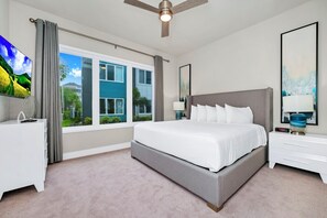 4 bedrooms, in-room safe, iron/ironing board, travel cot