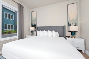 4 bedrooms, in-room safe, iron/ironing board, travel cot
