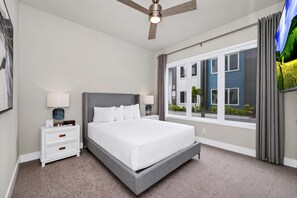 4 bedrooms, in-room safe, iron/ironing board, travel cot