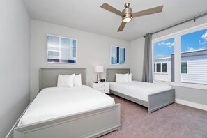 5 bedrooms, in-room safe, iron/ironing board, travel cot