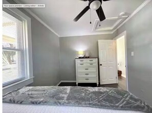 2 bedrooms, iron/ironing board, WiFi, bed sheets