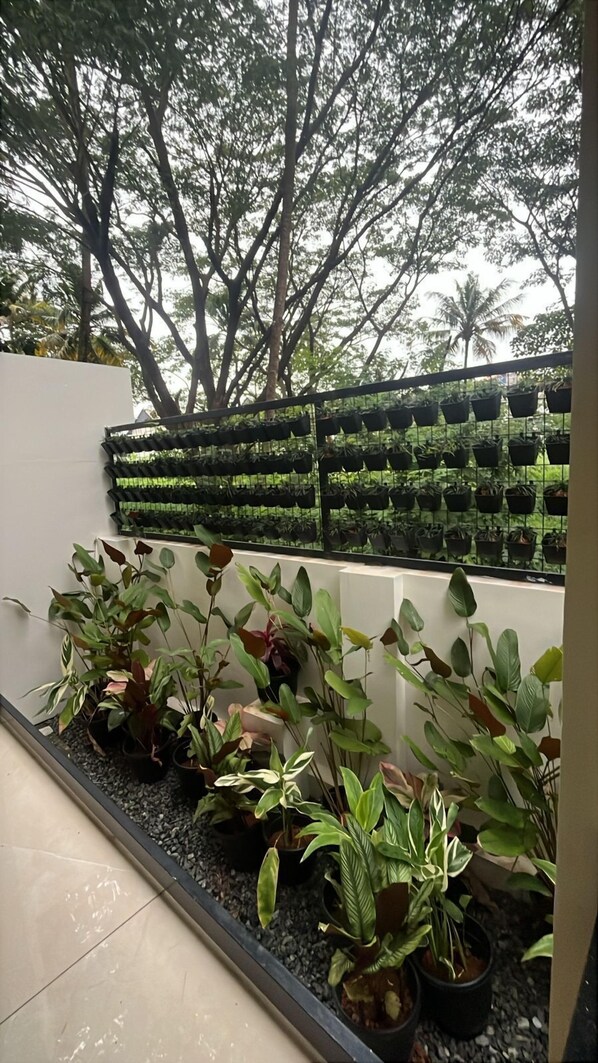 Appartement Deluxe, 1 chambre, cuisine, vue jardin | Terrasse/Patio