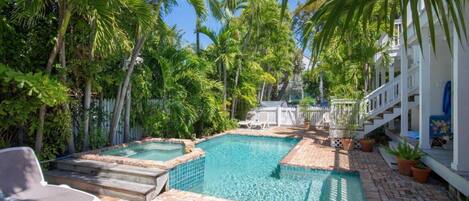 Outdoor pool, a heated pool
