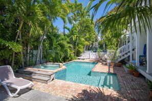Outdoor pool, a heated pool - Southernmost Seclusion, central to Old Town hot spots. Pool, balconies, parking (Key West)