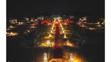 Outdoor banquet area