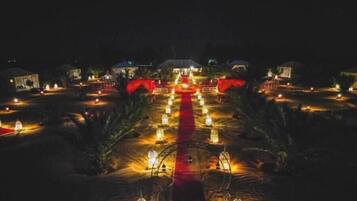 Outdoor banquet area