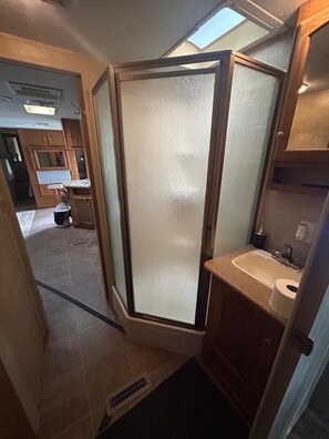 Shower - Lakefront RV Cottage in Parry Sound #2 (Parry Sound)