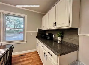Microwave, oven, stovetop, dishwasher