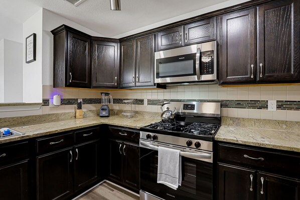 Microwave, oven, stovetop, dishwasher