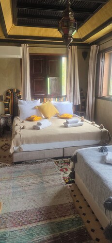 Riad Toubkal Ecolodge, Cozy accommodation in atlas mountains with a great view.