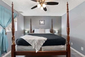 3 bedrooms, iron/ironing board, travel cot, WiFi