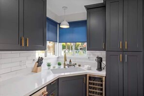 Fridge, microwave, oven, stovetop - Boho 2BR with Fire Pit + Workspaces | Near Airport (Phoenix)