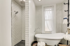 Hair dryer, towels