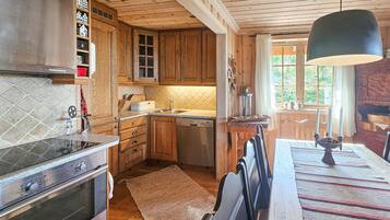 Fridge, oven, stovetop